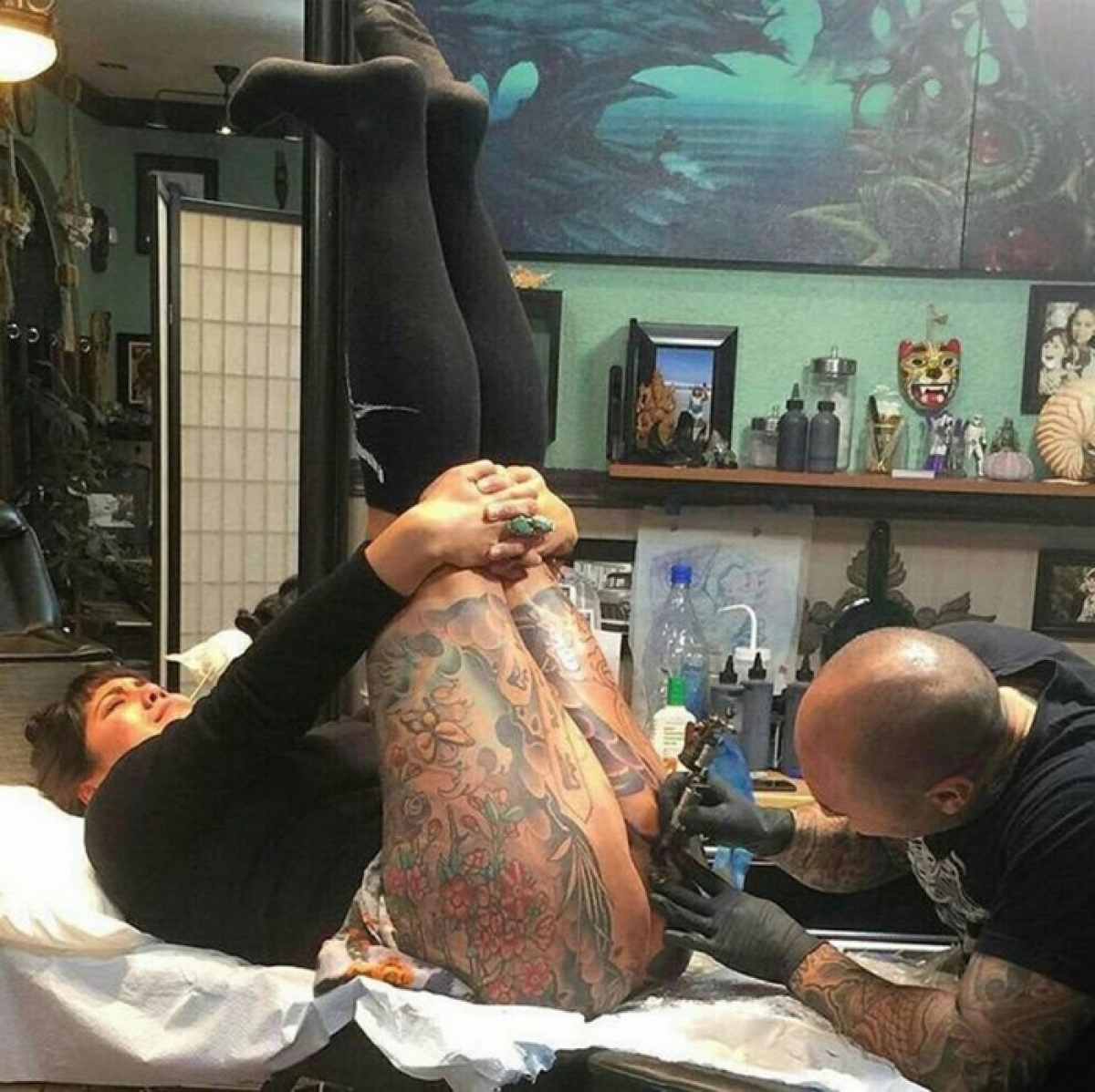 татуировки в интересных местах