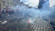 Fotbaloví hooligans v Praze - West Ham vs. Florentina